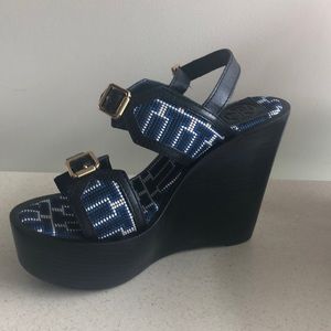Tory Burch Leather Platform Sandals sz 7.5